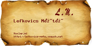 Lefkovics Máté névjegykártya
